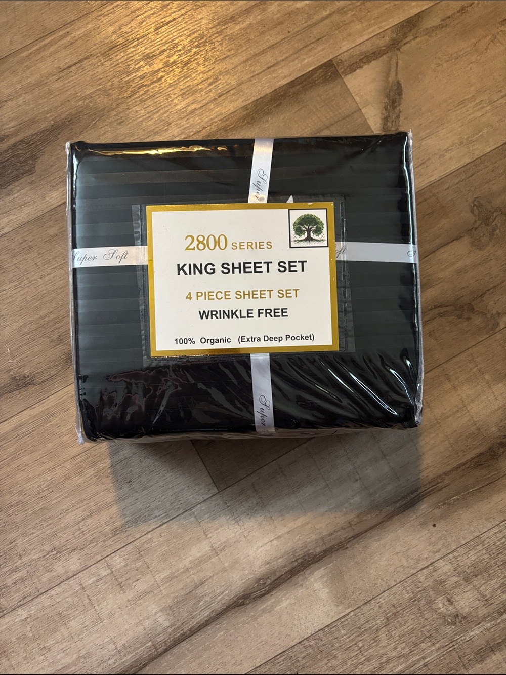 King Sheet Set - Black - 4 Piece Wrinkle Free